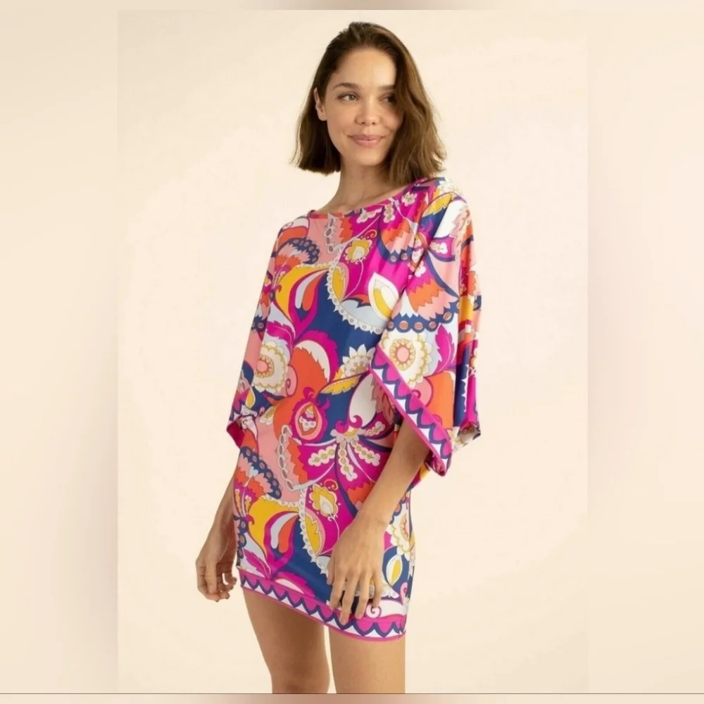 Trina Turk Sevilla Tunic Cover Up (Medium) New Nwot